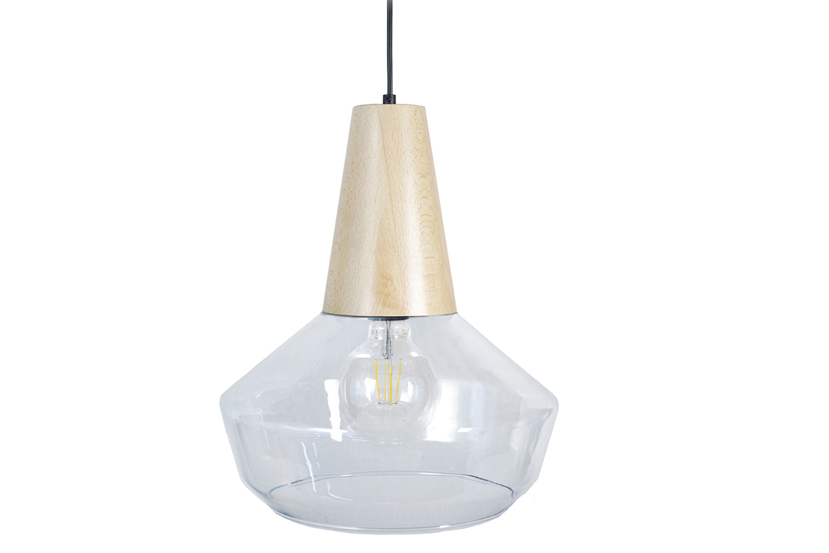 Suspensin diseo madera y cristal BARTH
