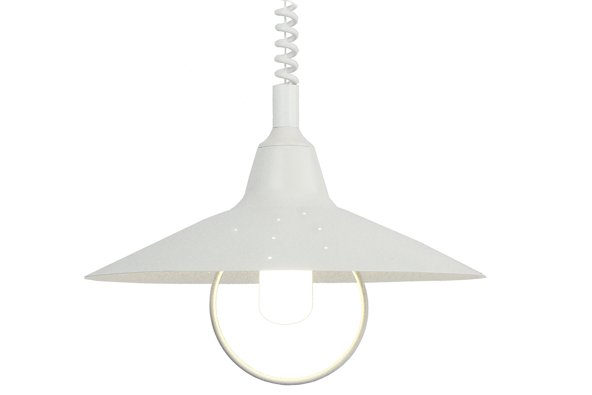 Suspensin diseo metal blanca OLSON