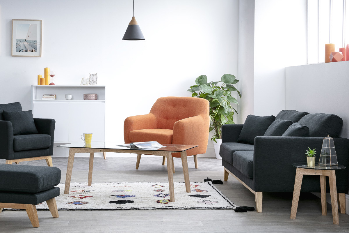 Suspensi�n dise�o metal gris 22cm KARMA