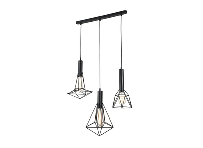 Suspensi&oacute;n dise&ntilde;o m&uacute;ltiple metal negra DIAMANT