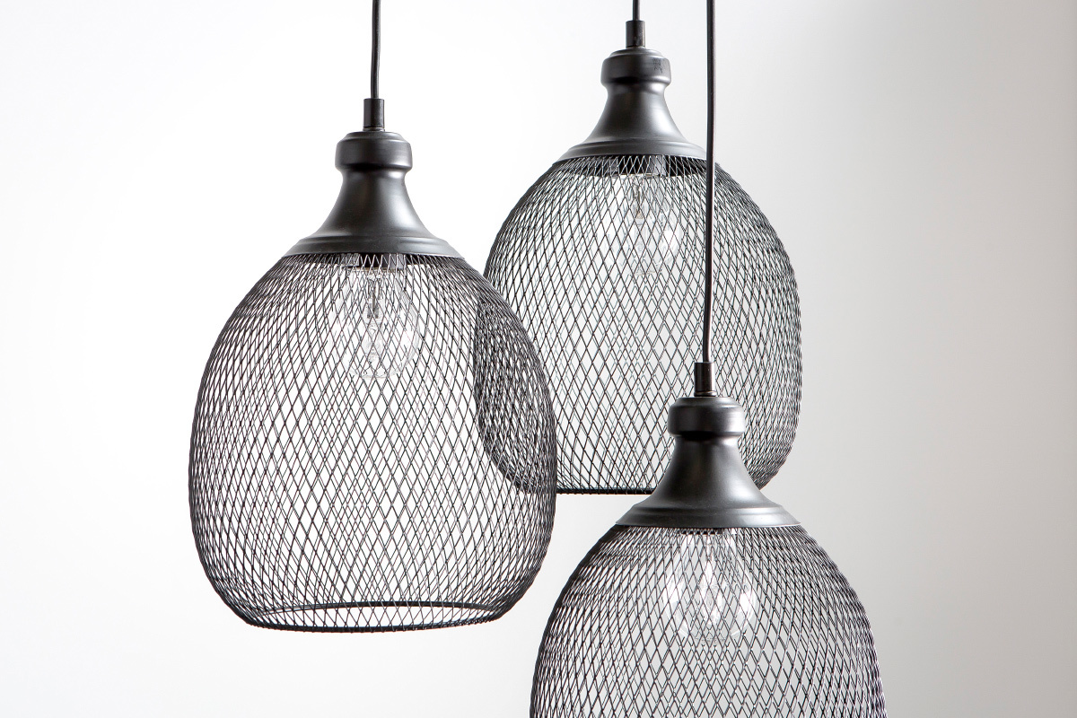 Suspensi�n m�ltiple dise�o metal negro ASTRAL