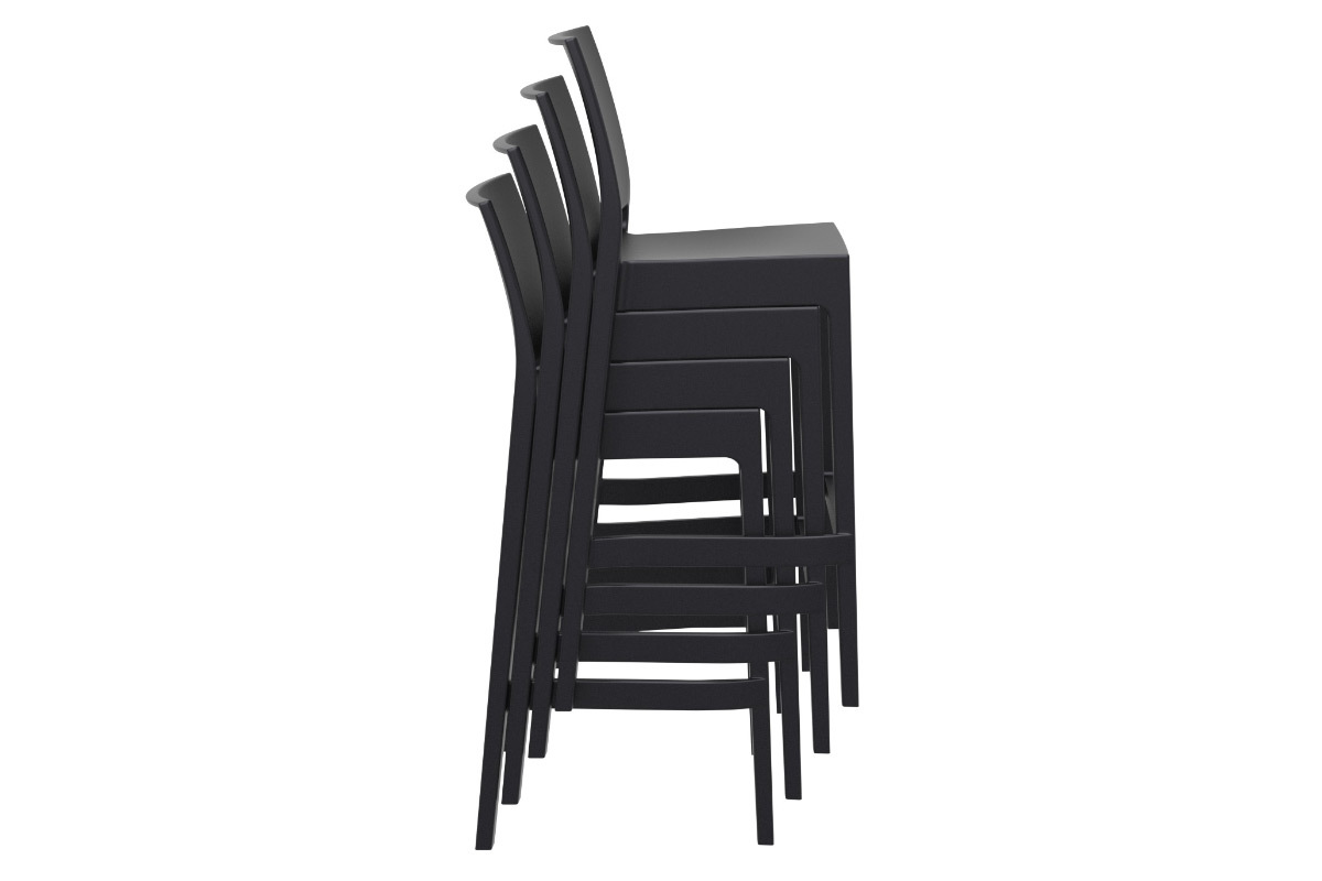 Taboretes de bar aoilables 75 cm color negro (lote de 4) CALAO