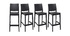 Taboretes de bar aoilables 75 cm color negro (lote de 4) CALAO