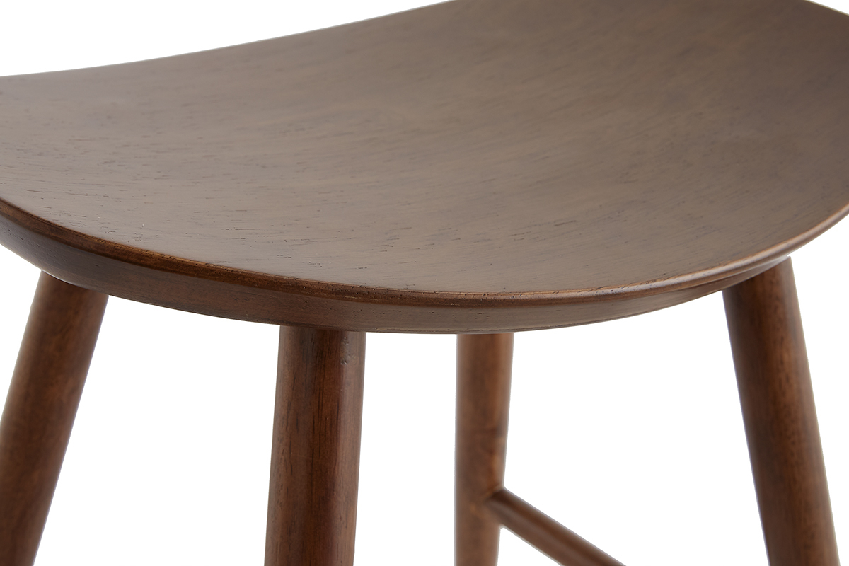 Taburete bajo madera oscura H46.5 DEMORY