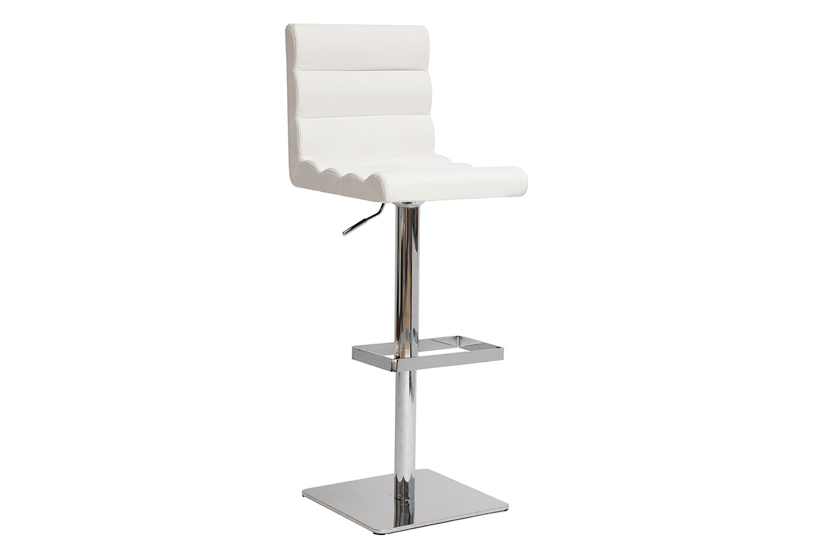 Taburete de bar de diseño blanco COLOMBUS