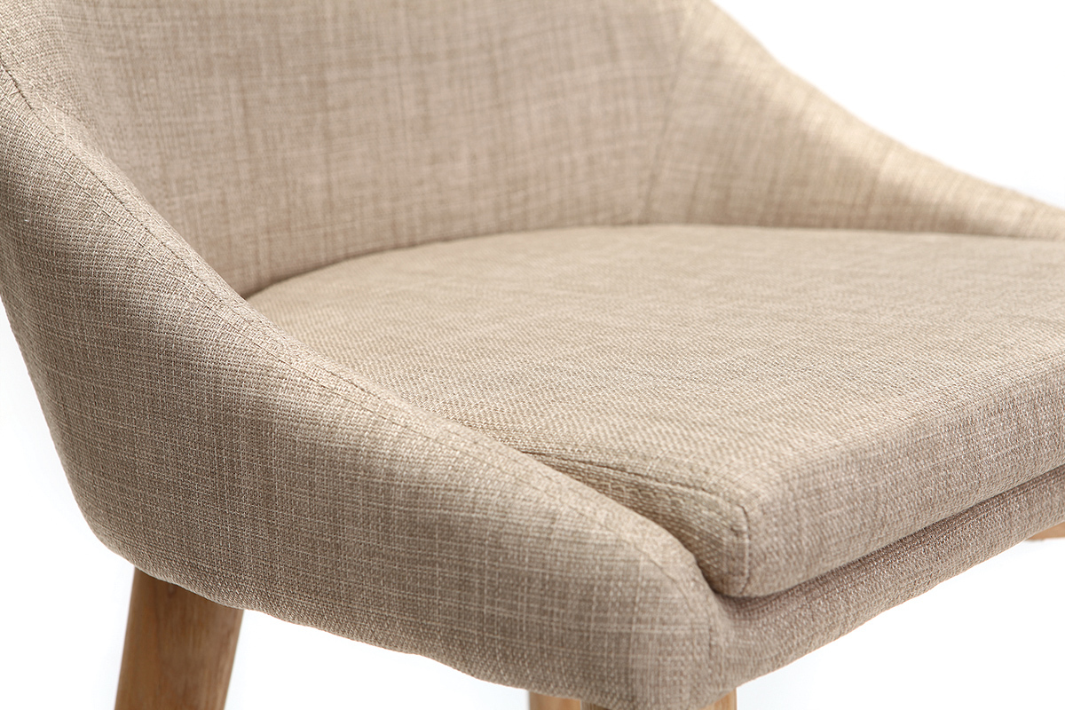 Taburete de bar diseo 75cm madera polister beige DALIA