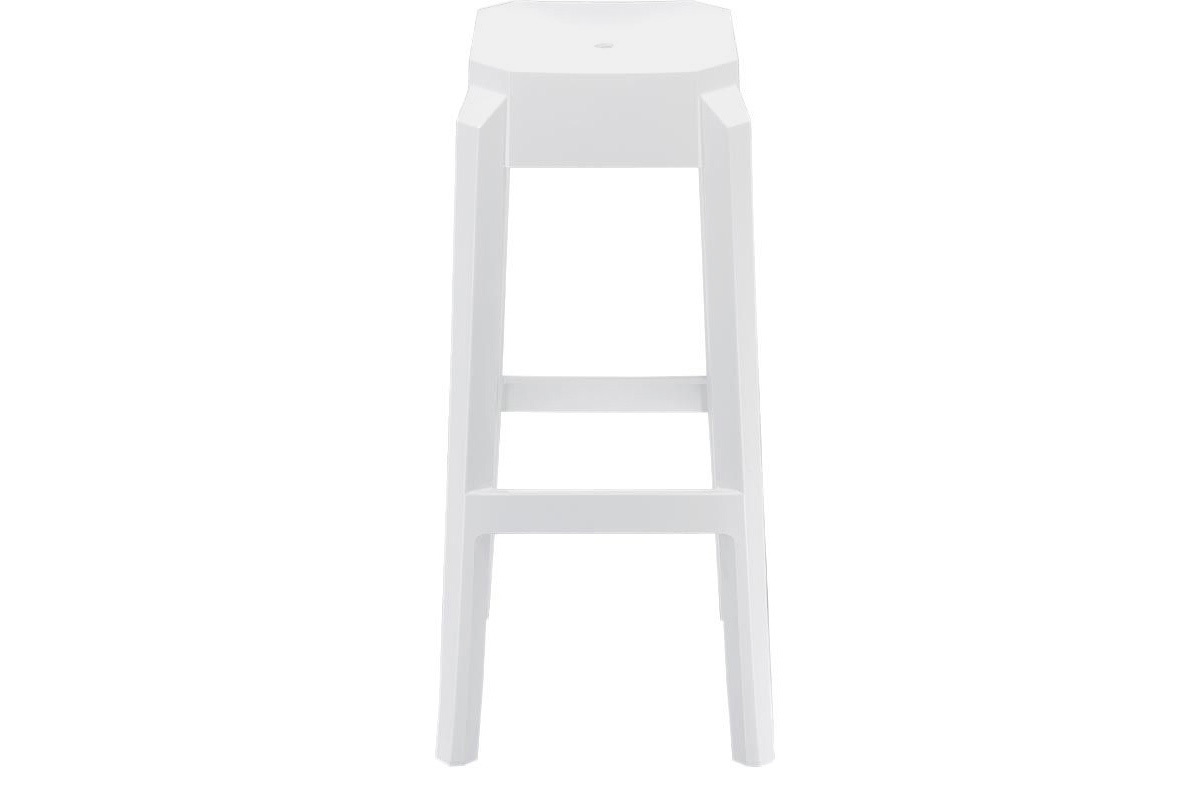 Taburete de bar diseo blanco 75cm lote de 2 CLEAR
