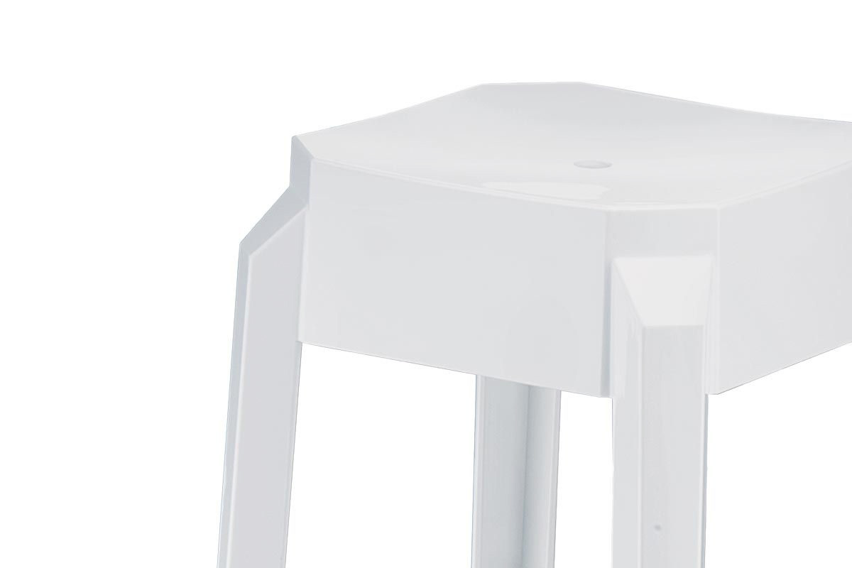 Taburete de bar diseo blanco 75cm lote de 2 CLEAR