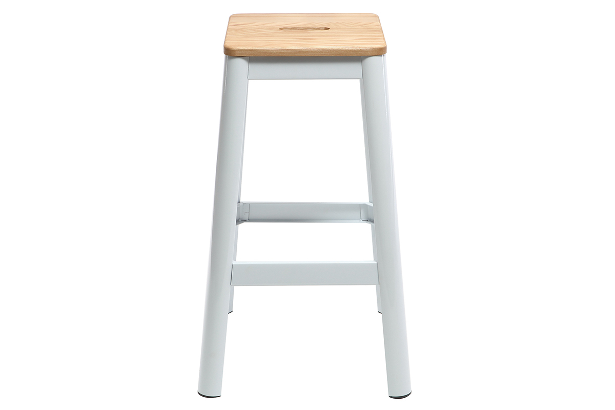 Taburete de bar diseo blanco A75cm NICK