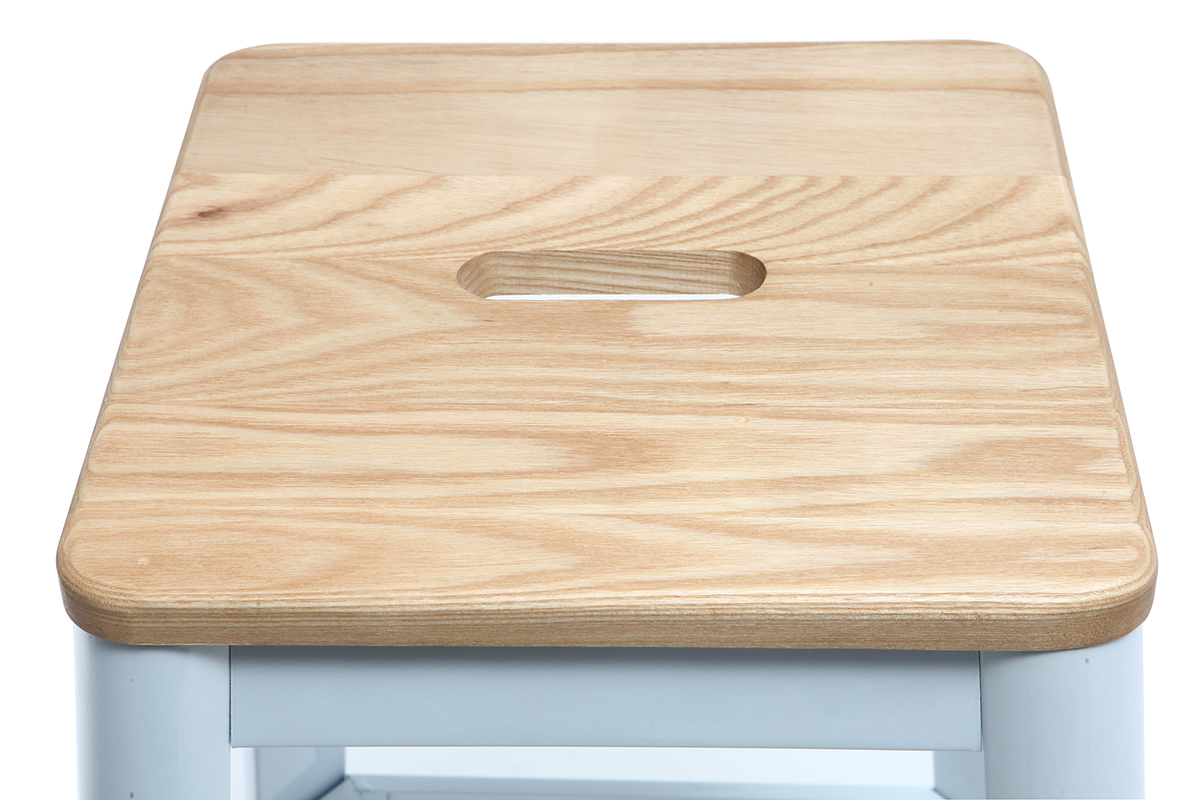 Taburete de bar diseo blanco A75cm NICK