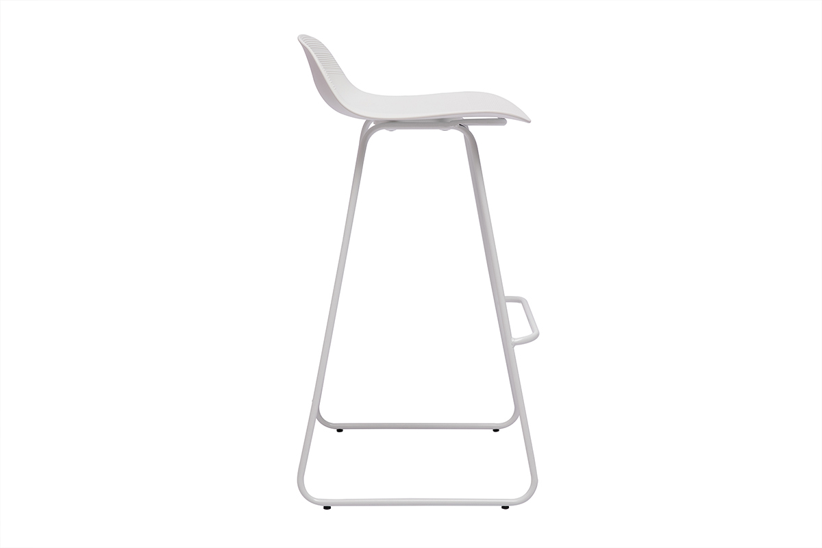 Taburete de bar diseo blanco lote de 2 ELLA