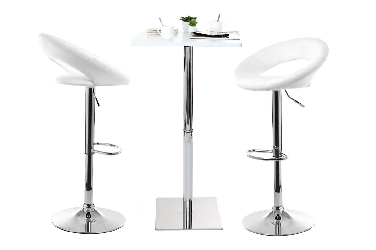 Taburete de bar diseo blanco NEWTON
