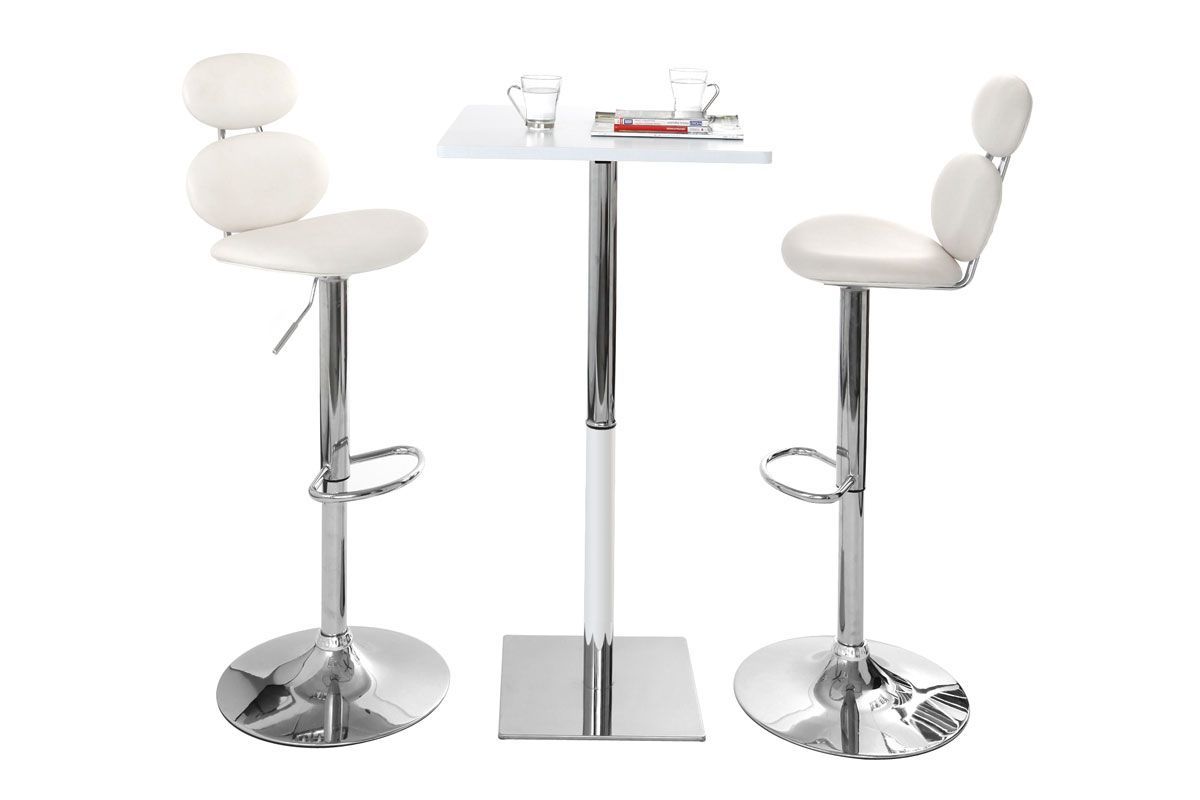 Taburete de bar diseo blanco STONE