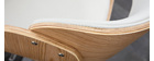Taburete de bar diseño blanco y madera clara BENT