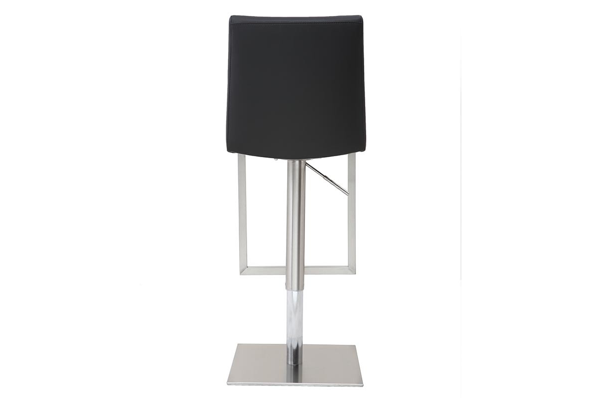 Taburete de bar diseo contemporneo - metal y PU negro - KYLE