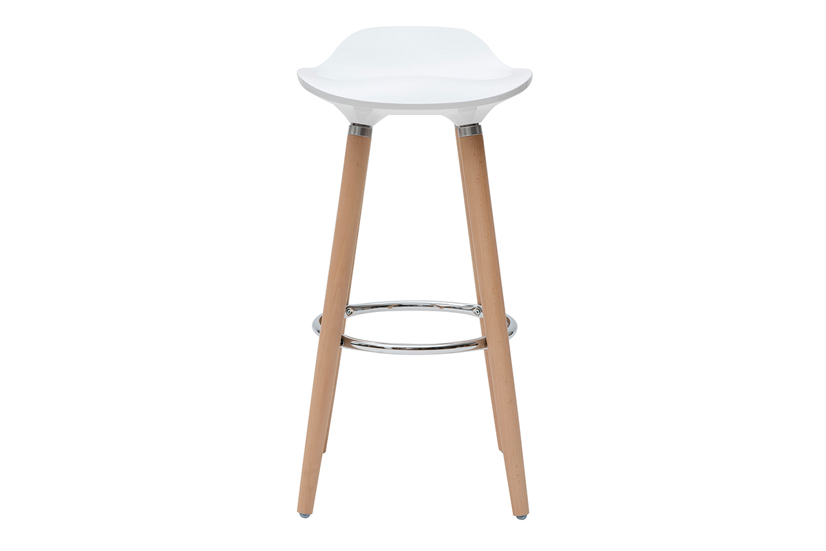 Taburete de bar diseo escandinavo blanco lote de 2 GILDA