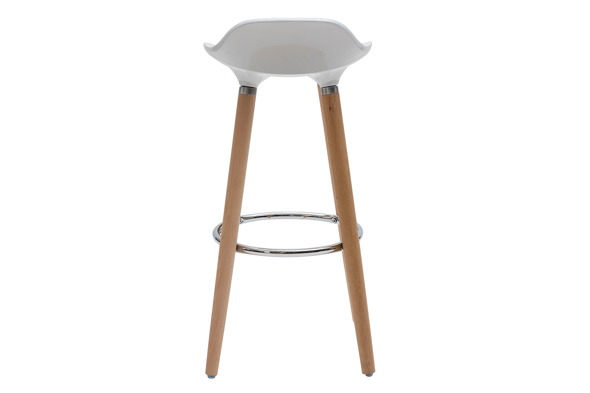 Taburete de bar diseo escandinavo blanco lote de 2 GILDA