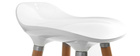 Taburete de bar diseño escandinavo blanco lote de 2 GILDA