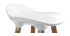 Taburete de bar diseño escandinavo blanco lote de 2 GILDA