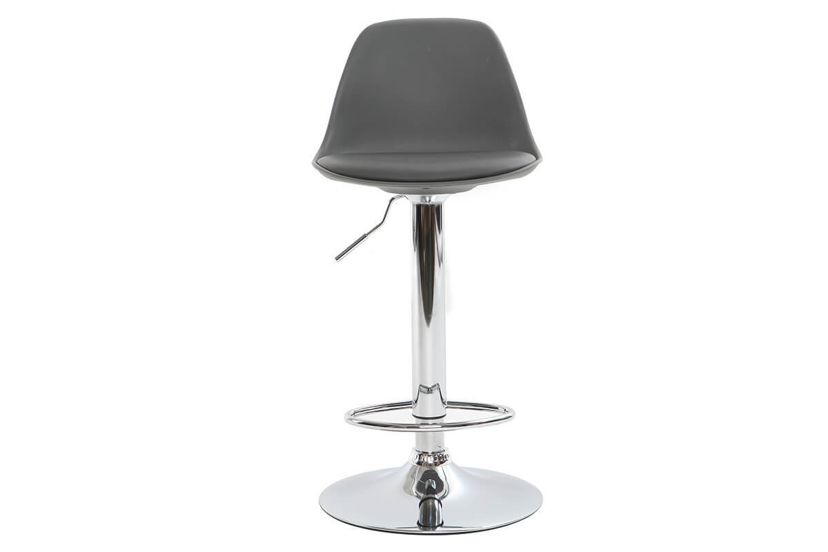 Taburete de bar diseo gris lote de 2 STEEVY