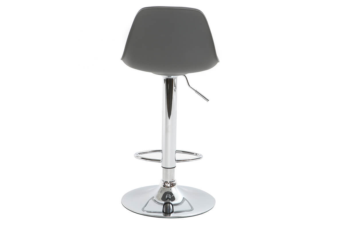 Taburete de bar diseo gris lote de 2 STEEVY