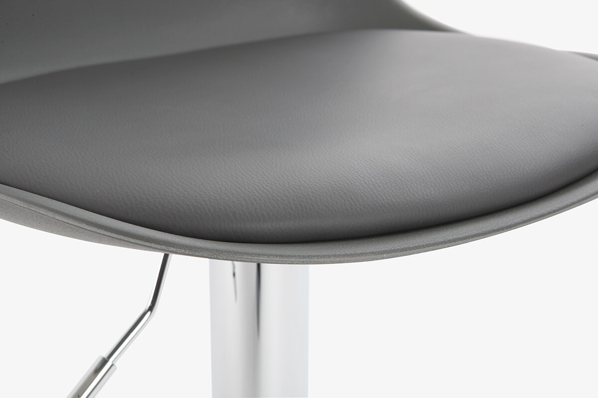 Taburete de bar diseo gris lote de 2 STEEVY