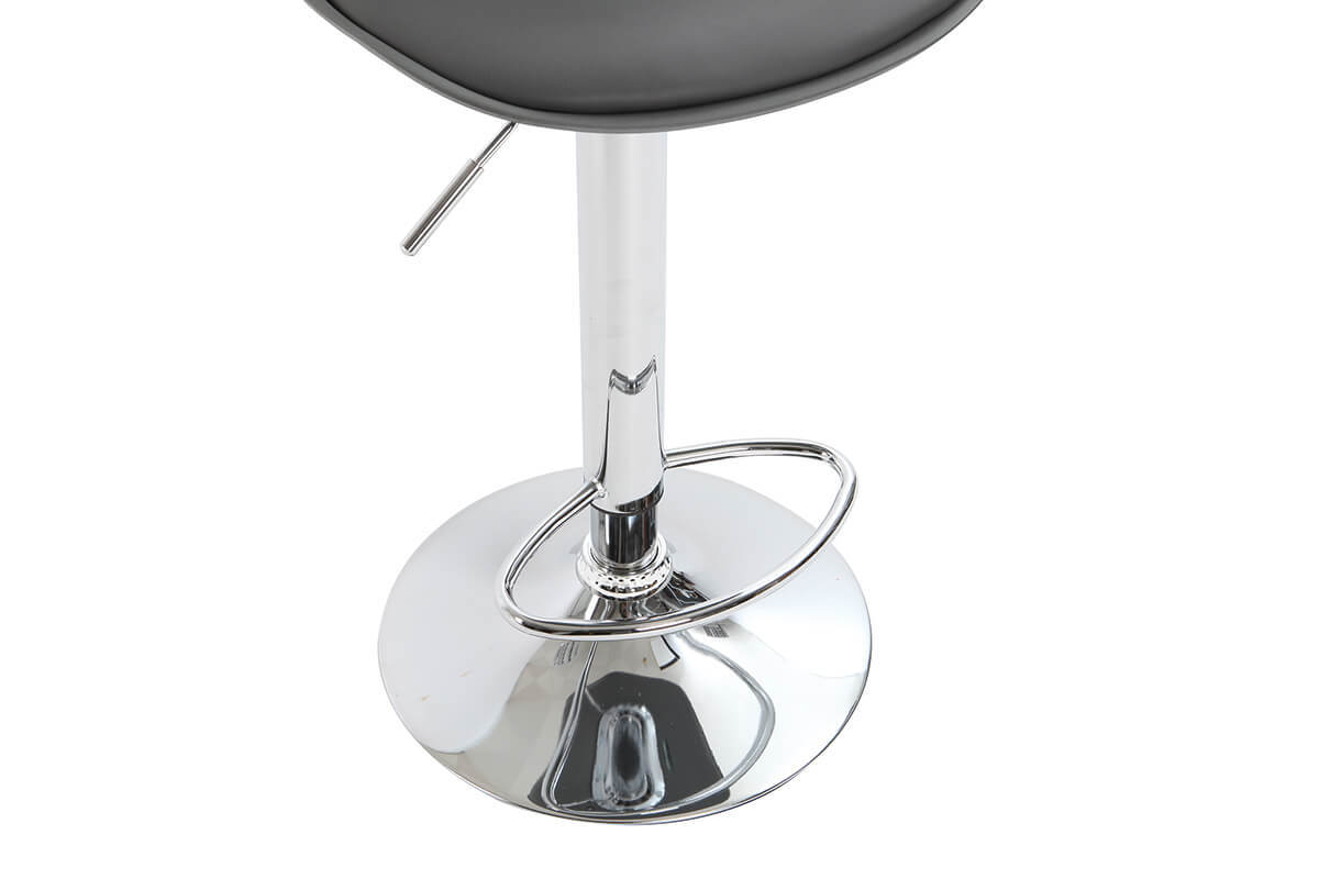 Taburete de bar diseo gris lote de 2 STEEVY