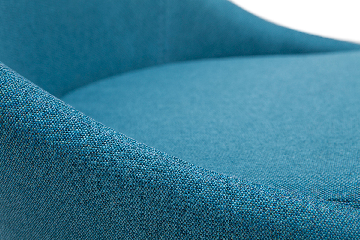 Taburete de bar diseo madera polister azul petrleo 67cm DALIA