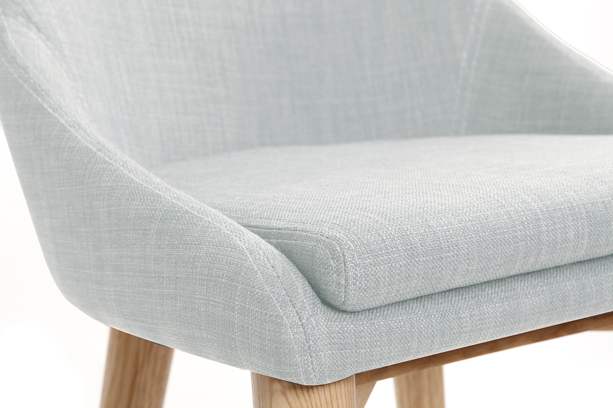 Taburete de bar diseo madera polister gris claro 67cm DALIA
