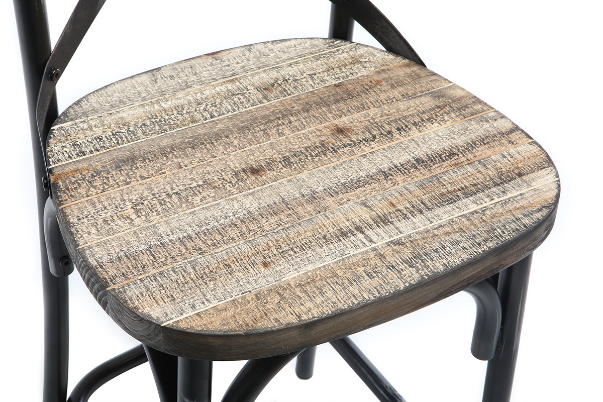 Taburete de bar dise�o negro JAKE