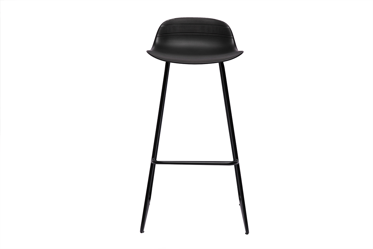 Taburete de bar diseo negro lote de 2 ELLA