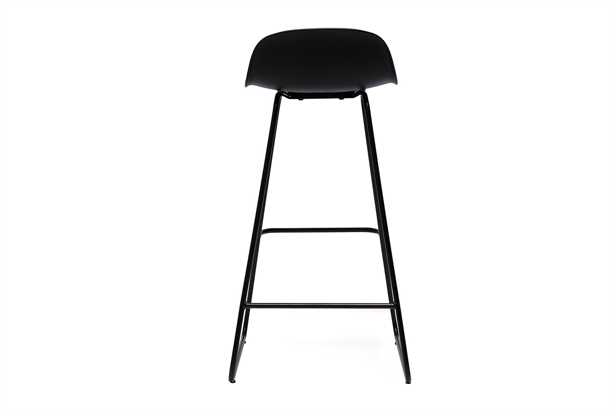 Taburete de bar diseo negro lote de 2 ELLA