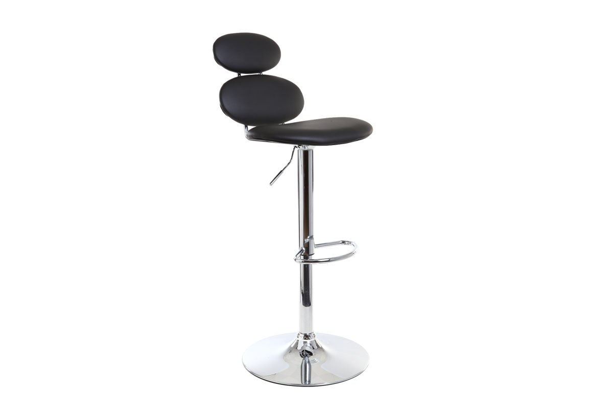 Taburete de bar diseo negro STONE