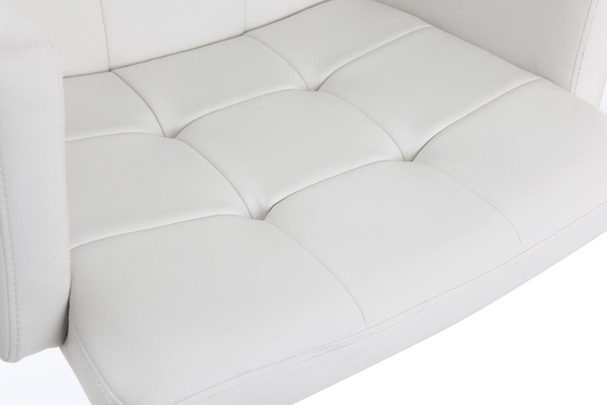 Taburete de bar diseo PU blanco BLAKE