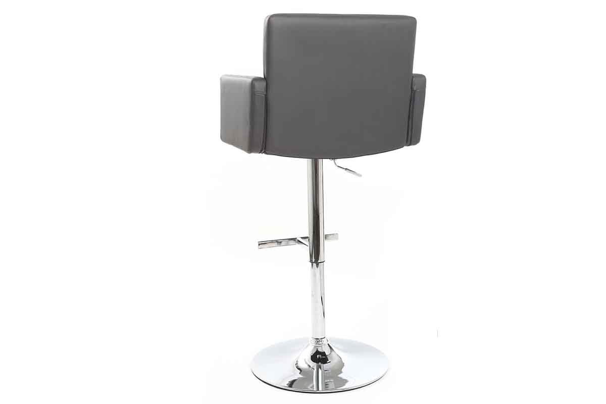Taburete de bar diseo PU gris BLAKE