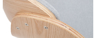 Taburete de bar diseño tejido gris claro y madera clara BENT