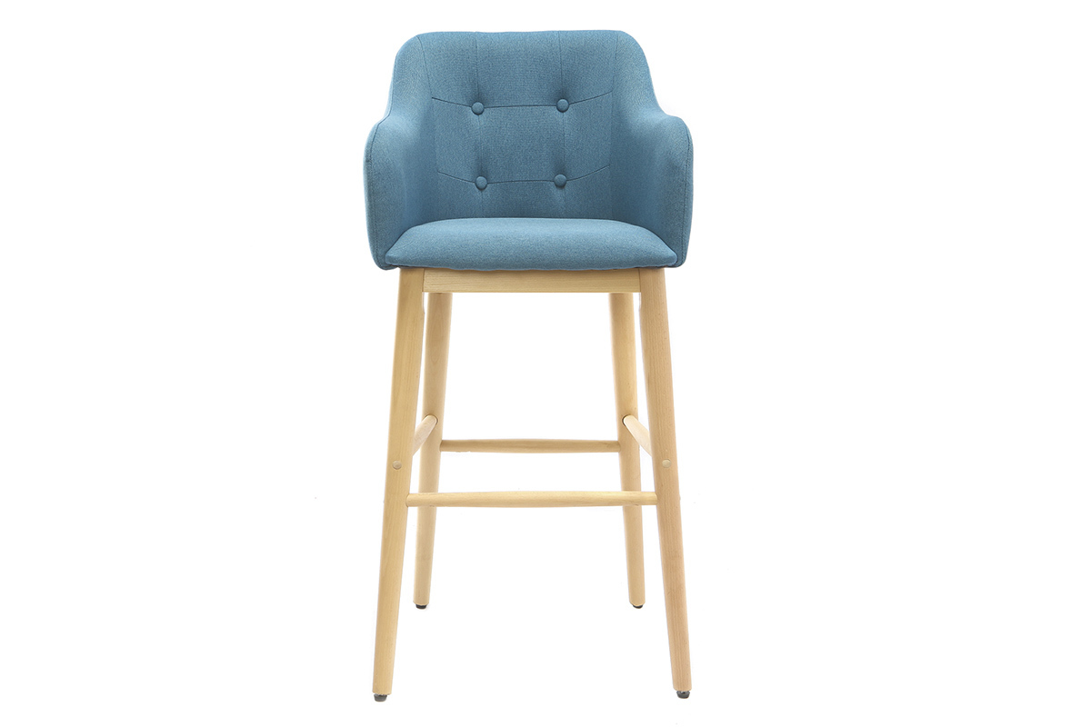 Taburete de bar escandinavo 75cm azul BALTIK