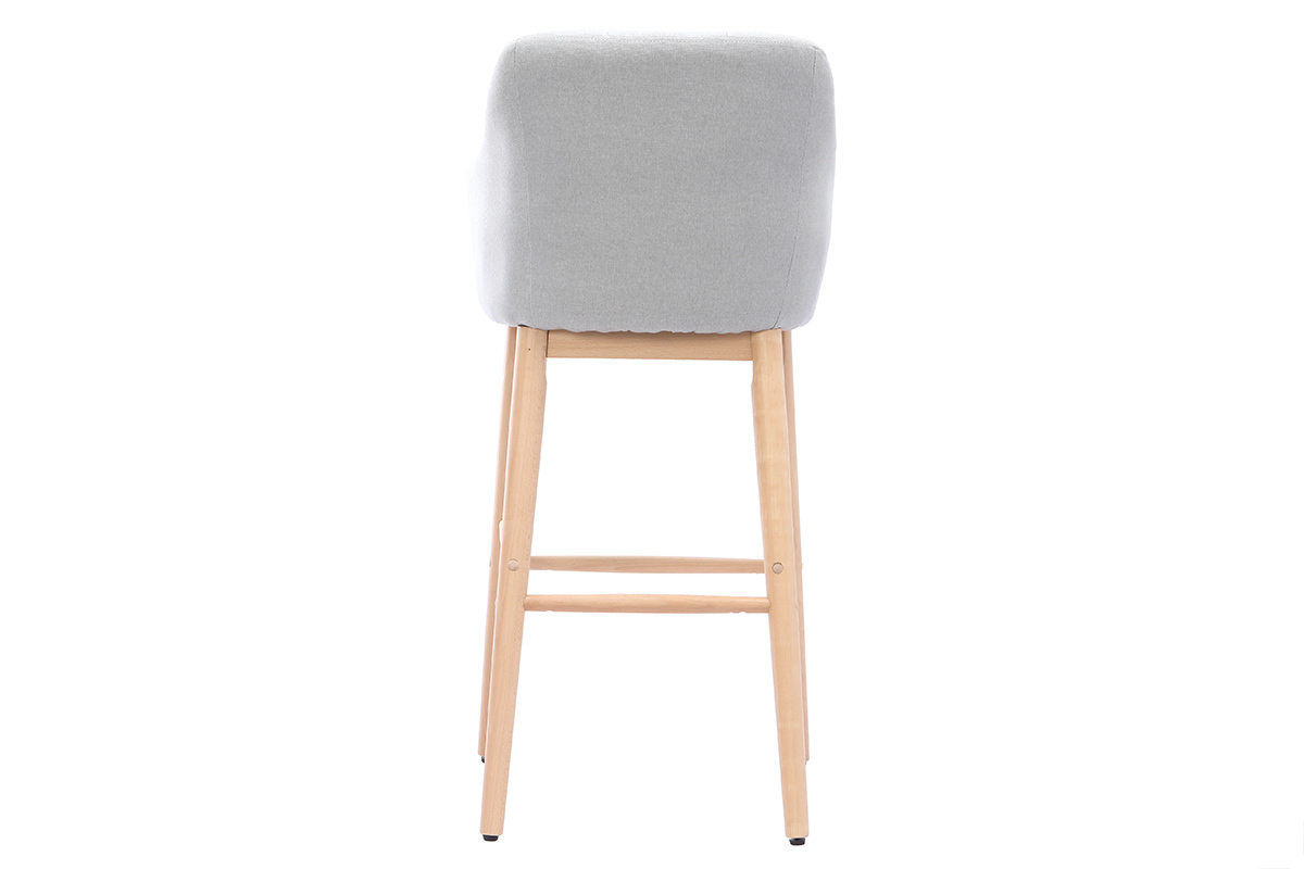 Taburete de bar escandinavo 75cm gris claro BALTIK