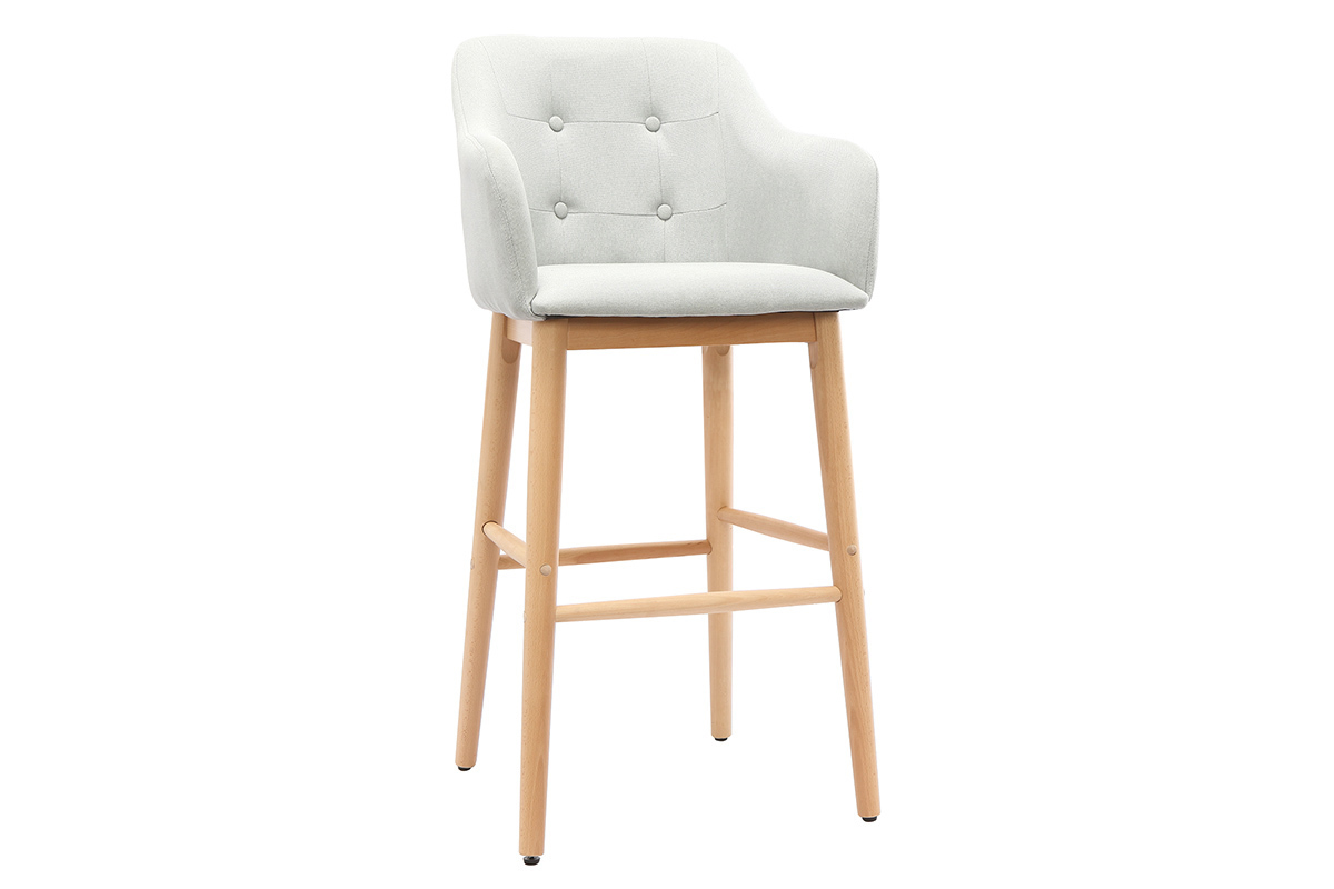 Taburete de bar escandinavo 75cm gris claro BALTIK