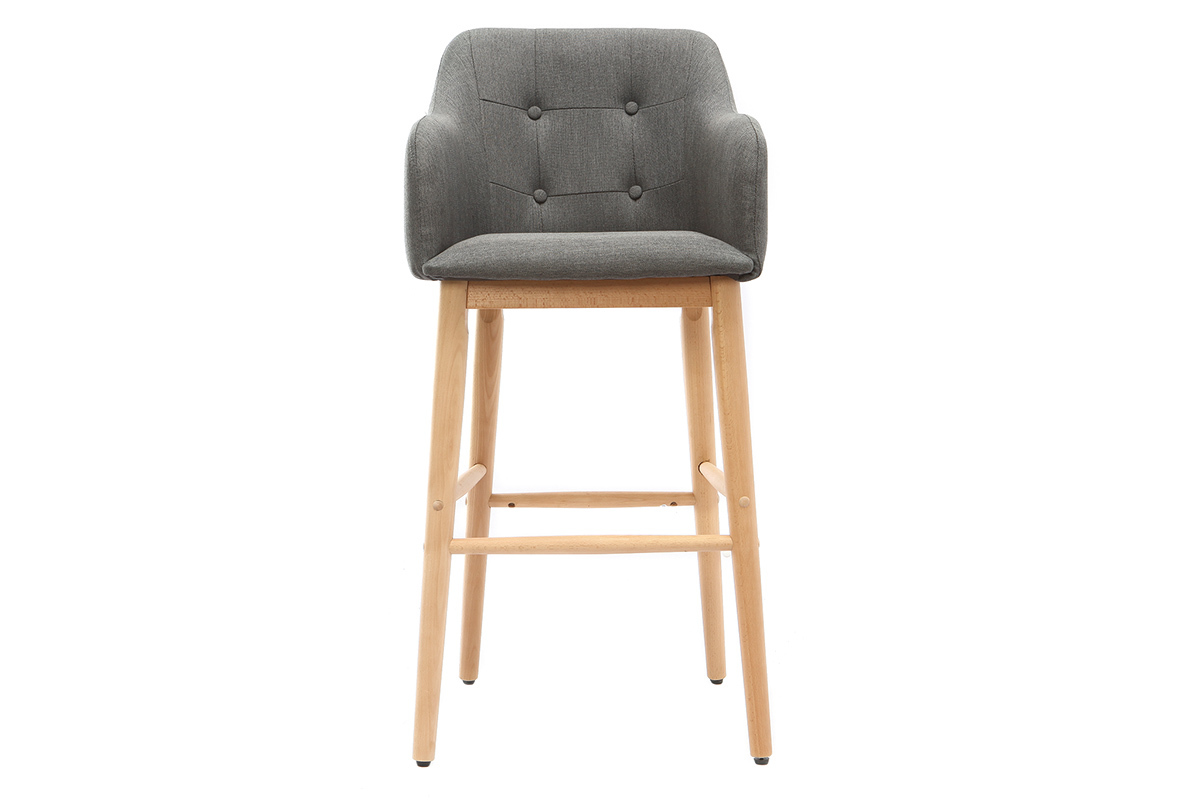 Taburete de bar escandinavo 75cm gris oscuro BALTIK