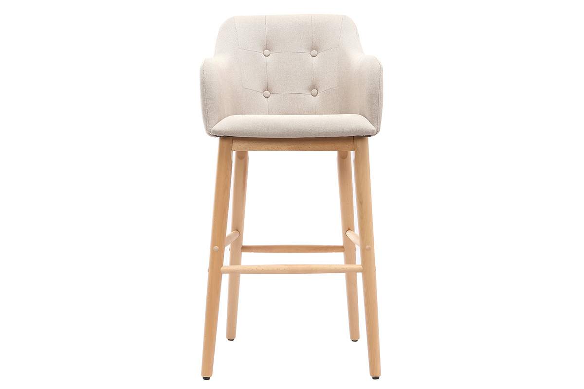 Taburete de bar escandinavo 75cm natural BALTIK