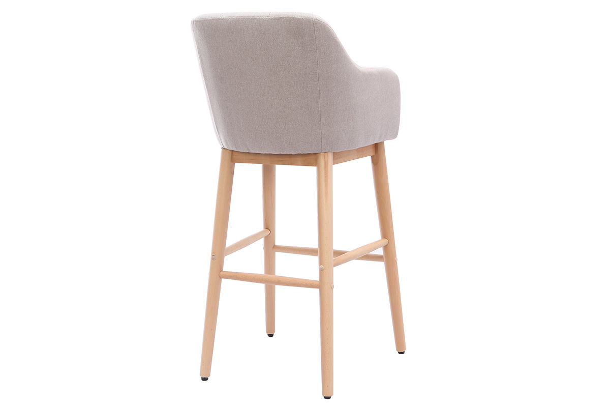 Taburete de bar escandinavo 75cm natural BALTIK
