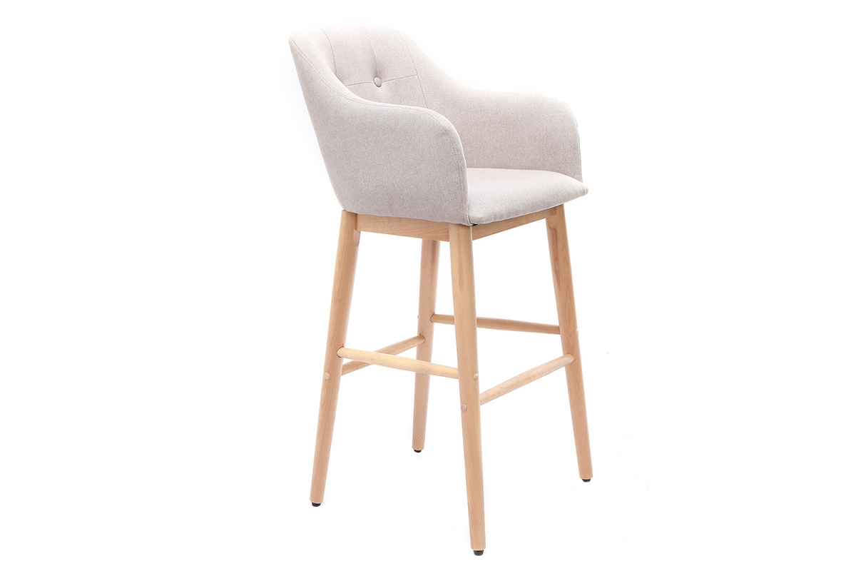 Taburete de bar escandinavo 75cm natural BALTIK