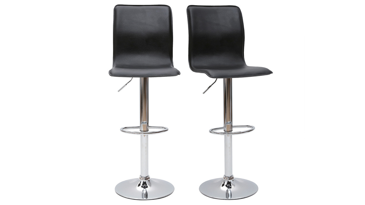 Taburete de bar lounge SURF ALTO color negro (lote de dos)