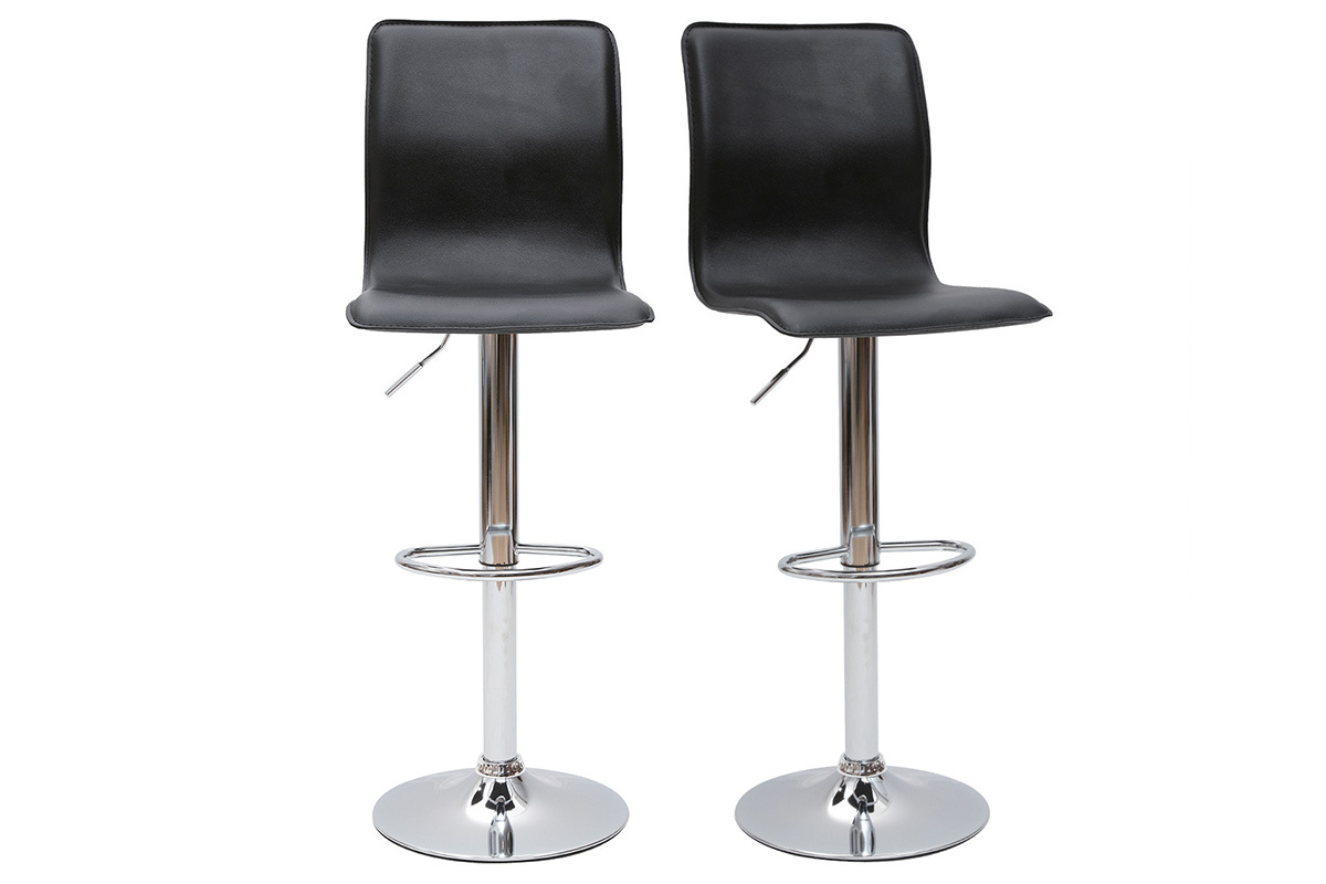 Taburete de bar lounge SURF ALTO color negro (lote de dos)