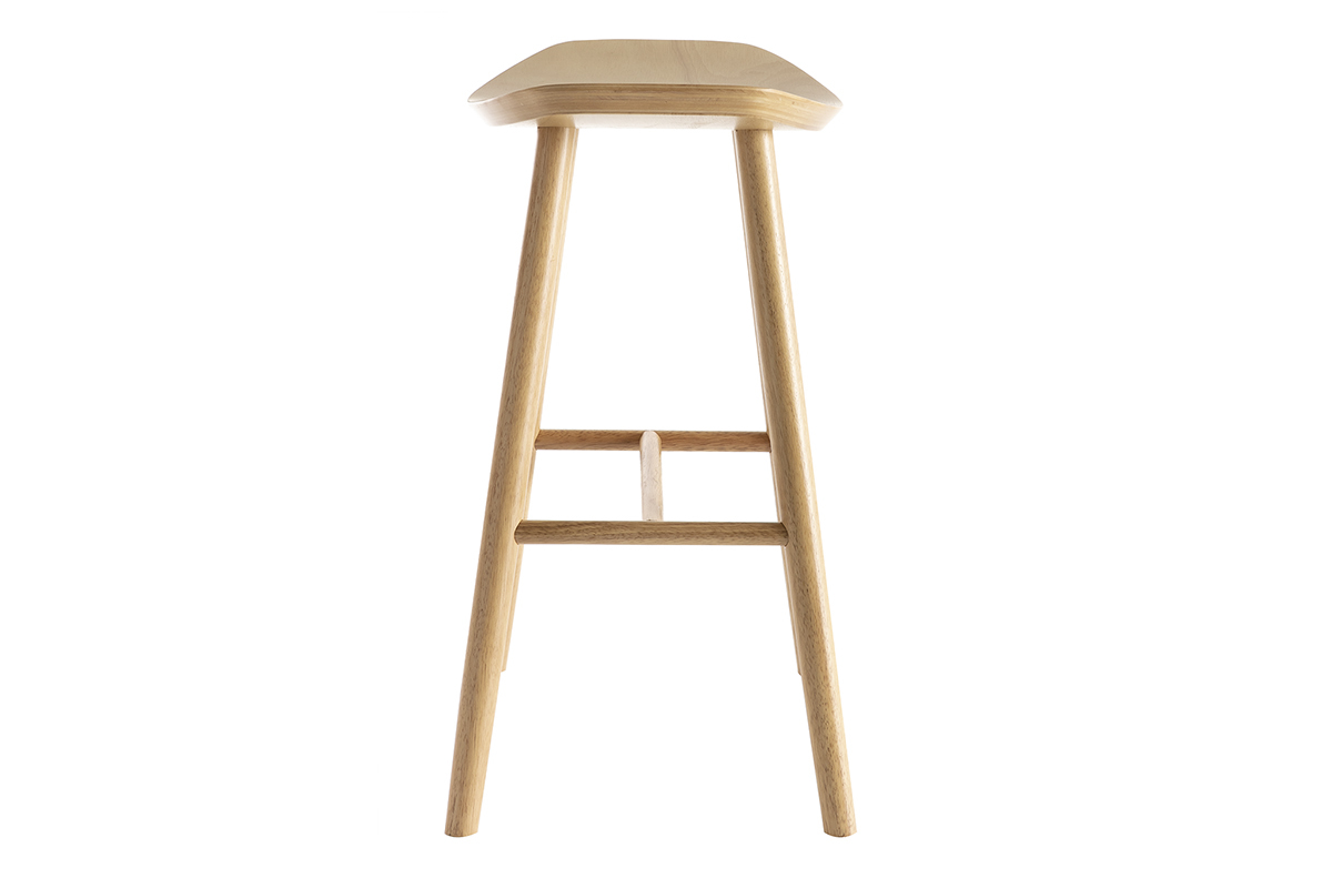 Taburete de bar madera clara 65 cm DEMORY