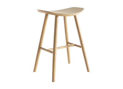Taburete de bar madera clara 65 cm DEMORY - Taburete de bar madera clara 65 cm DEMORY