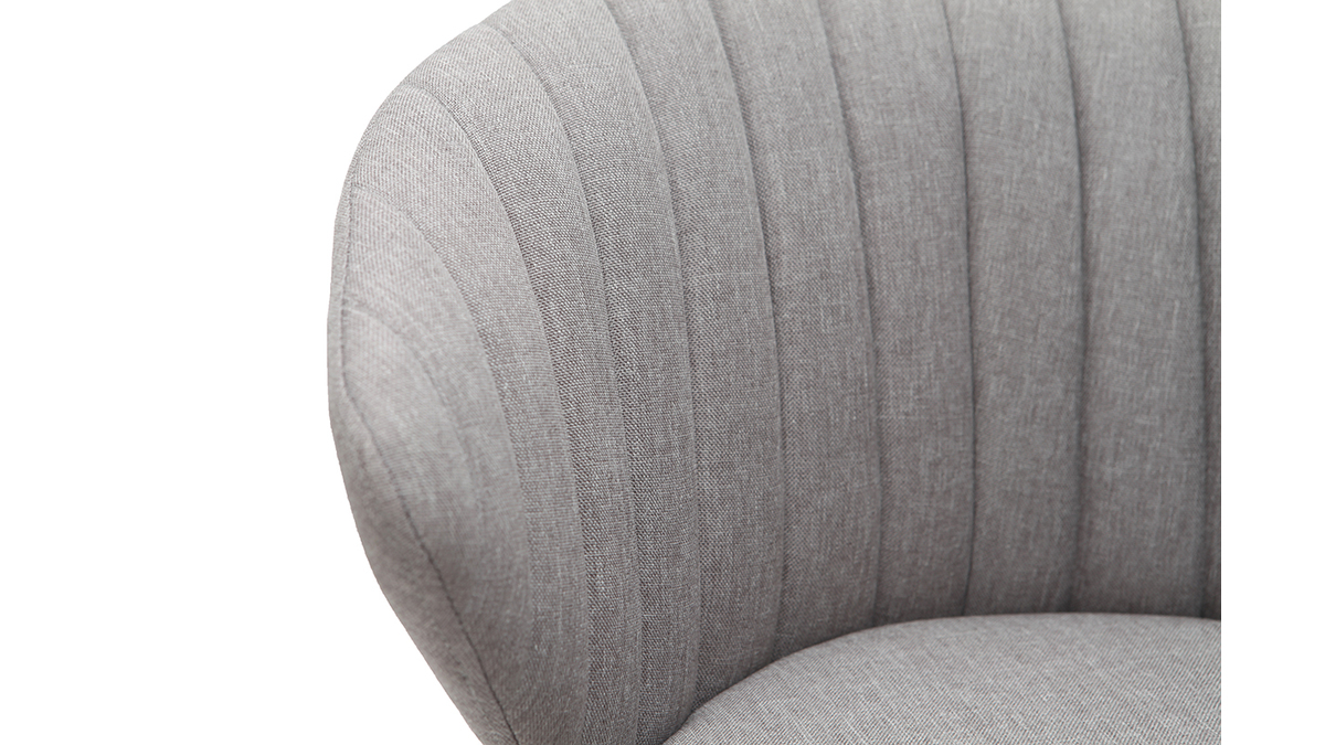 Taburete de bar moderno tejido gris 65 cm DALLY