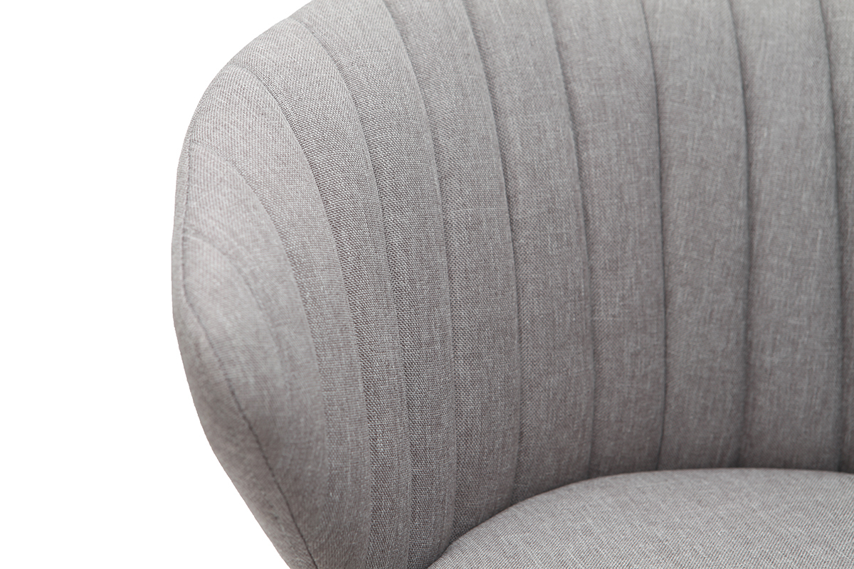 Taburete de bar moderno tejido gris 65 cm DALLY