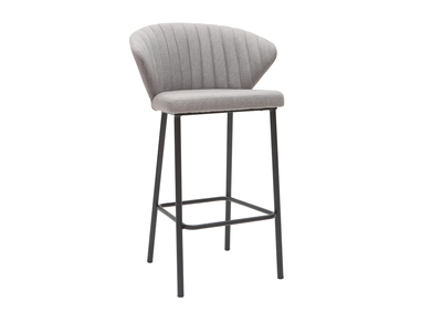 Taburete de bar moderno tejido gris 65 cm DALLY